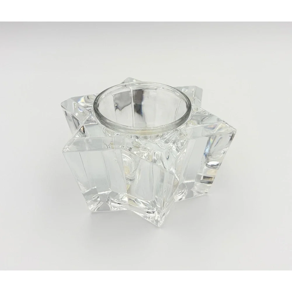 PartyLite Starbright Crystal Candle Holder Votive Tealight Star USA Vintage
